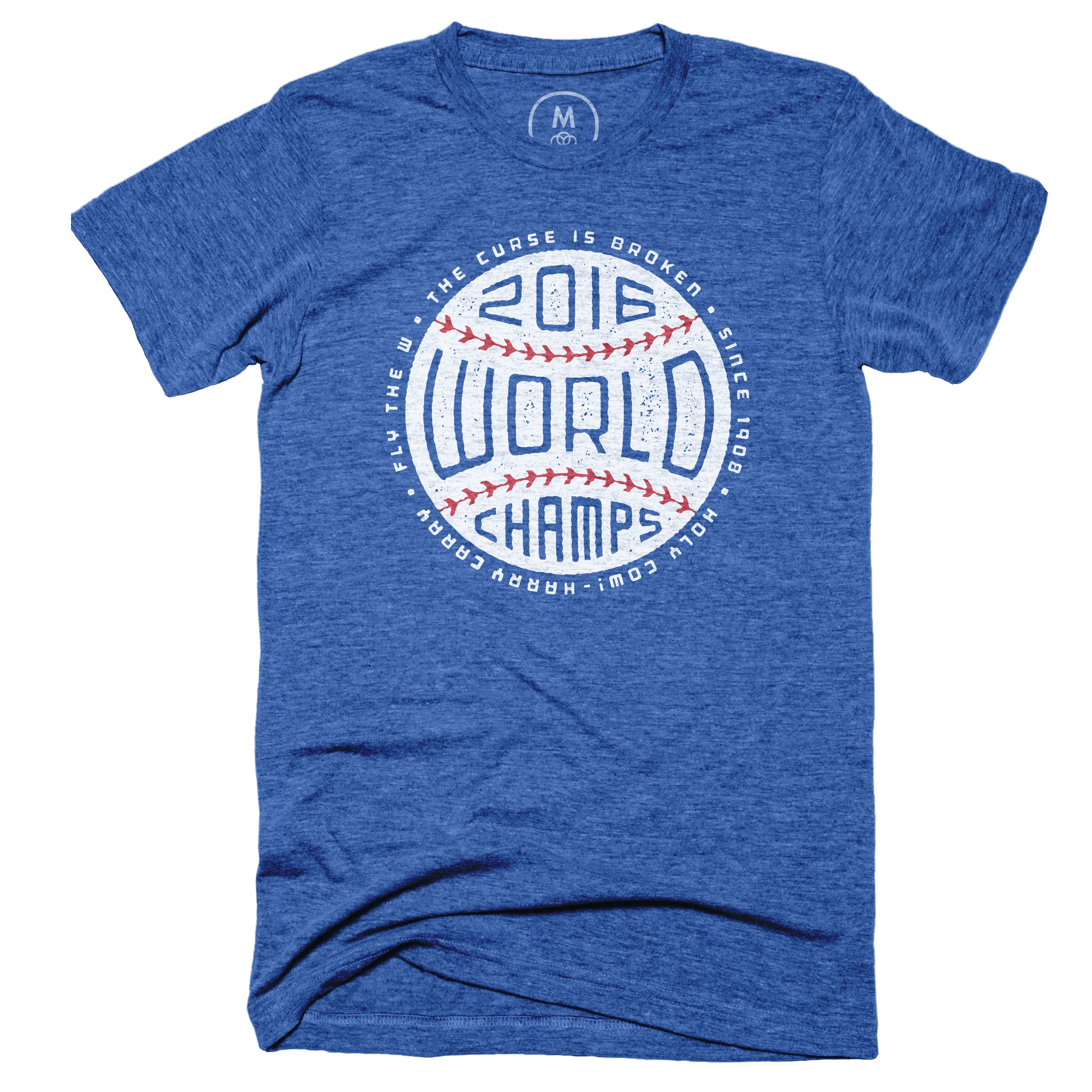 Chicago Cubs Nike 2016 World Champions T Shirt Blue Cotton 