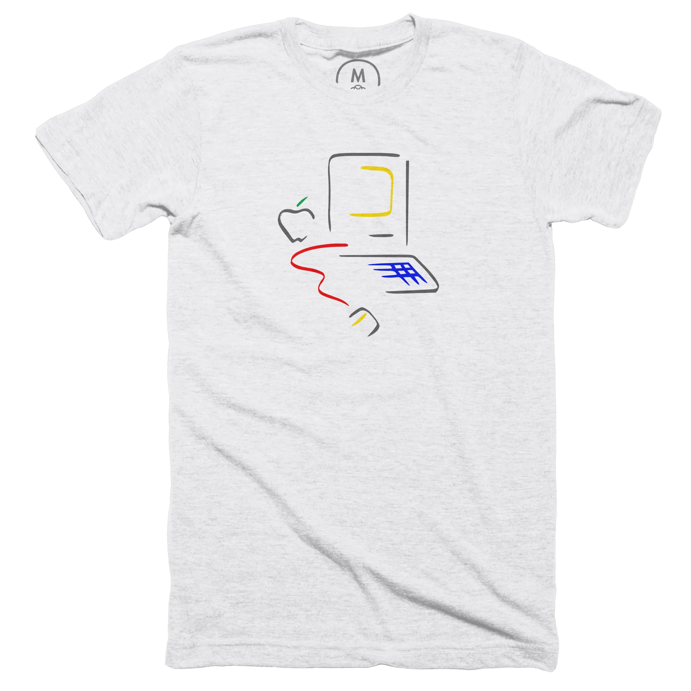 Picasso Macintosh - Apple Rainbow” graphic tee, pullover hoodie