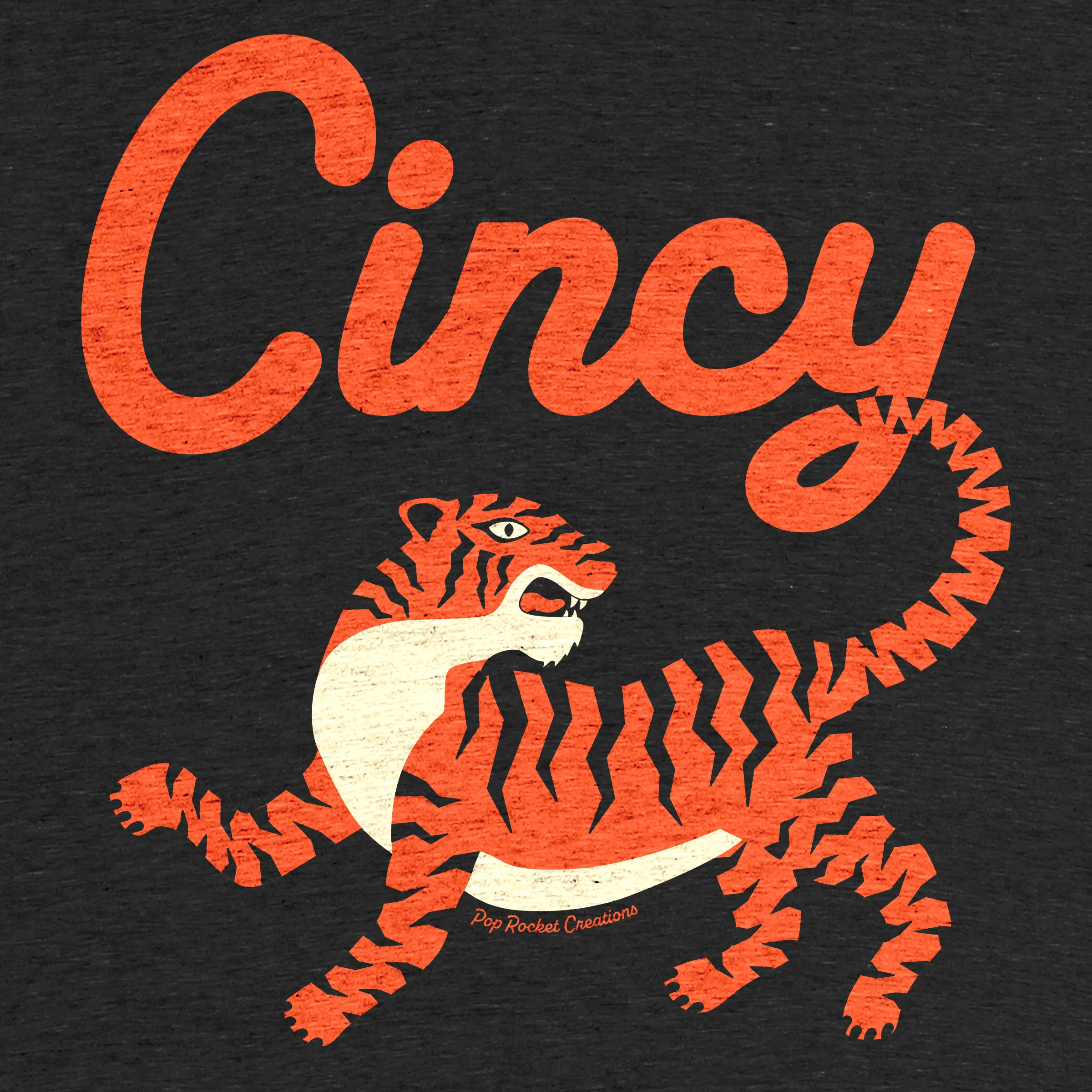 Cincy Bengal Tiger: Hand-Dyed Sweatshirt (PRE-ORDER) – Pop Rocket Creations