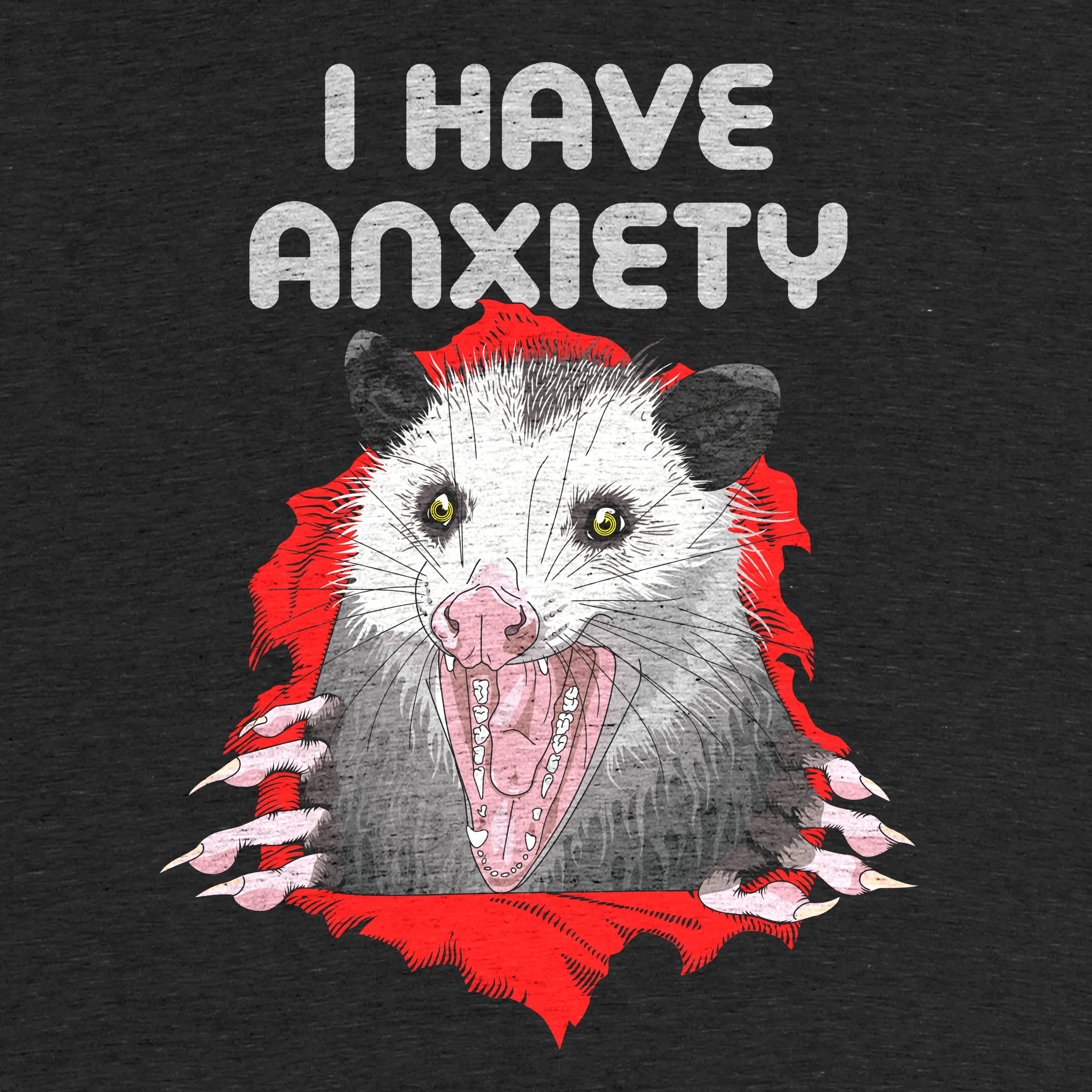 I Have Anxiety Ripper Opossum graphic tee pullover crewneck