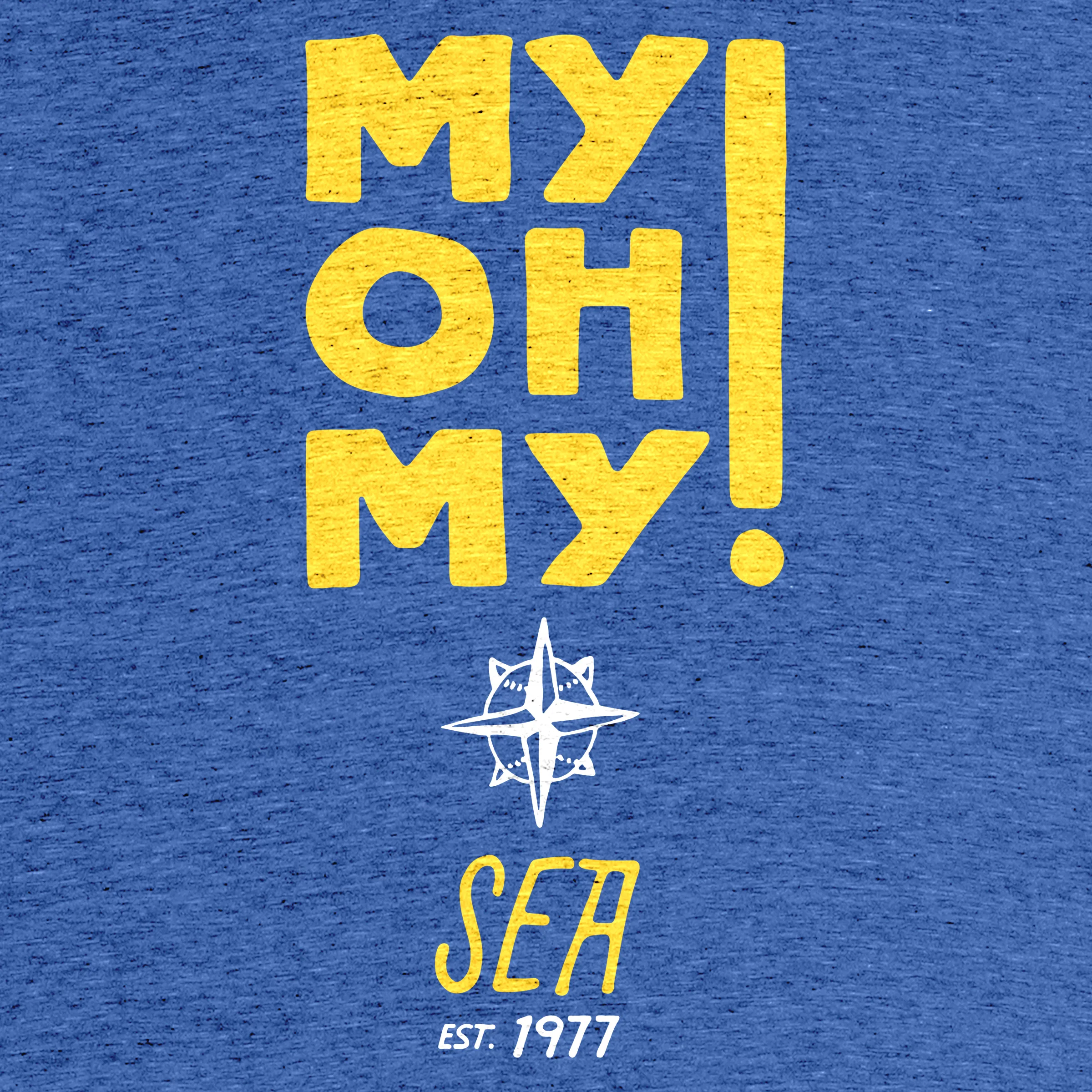 Seattle Mariners Homage Doddle Collection My Oh My Tri-Blend T
