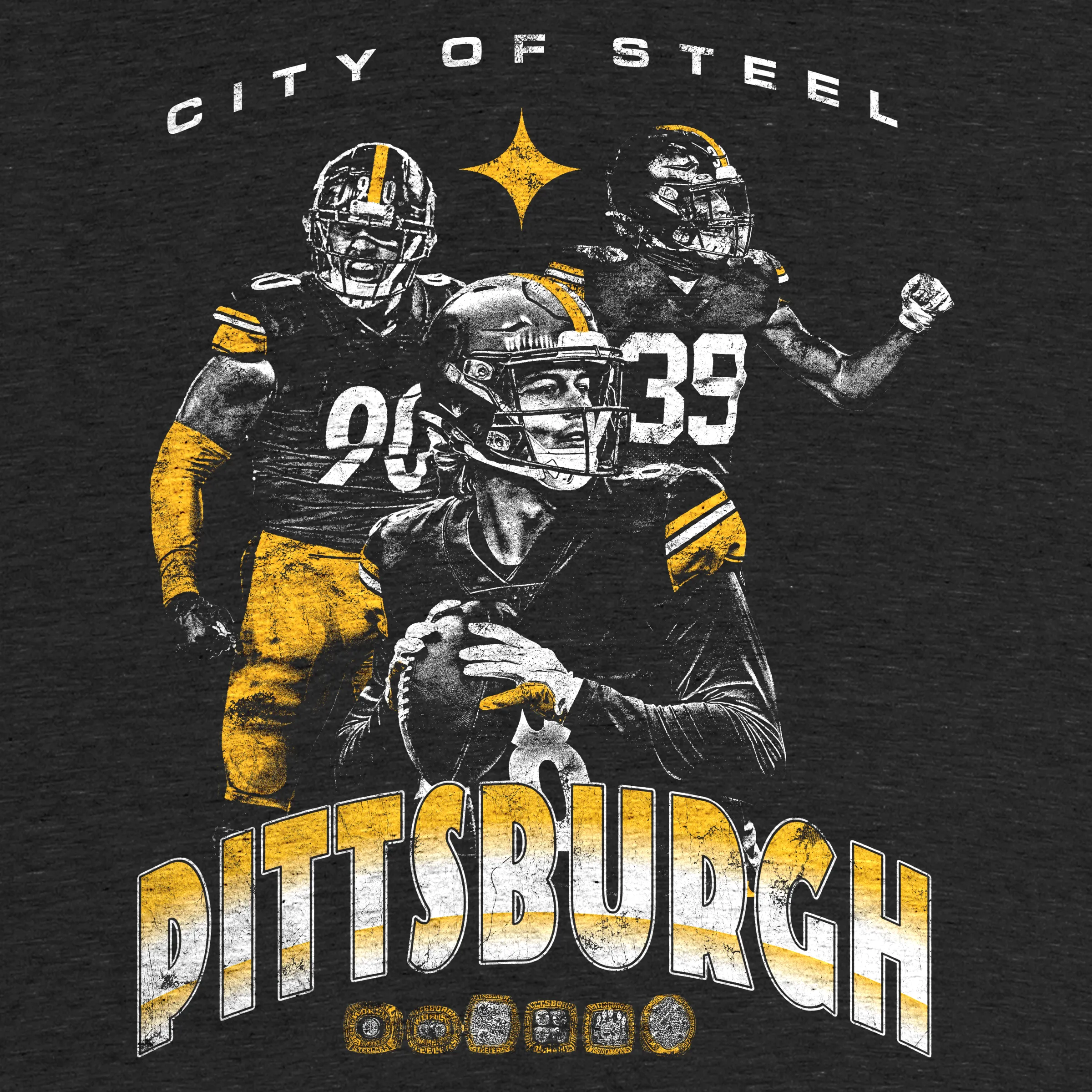 Vintage Pittsburgh Steelers Men of Steel Shirt Size Large