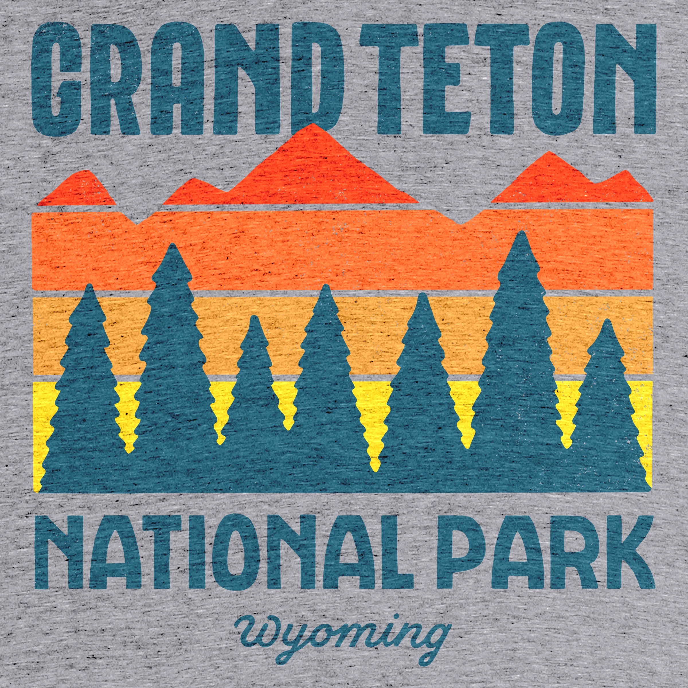 Grand Teton National Park Wyoming Retro Distressed Souvenir Shirt