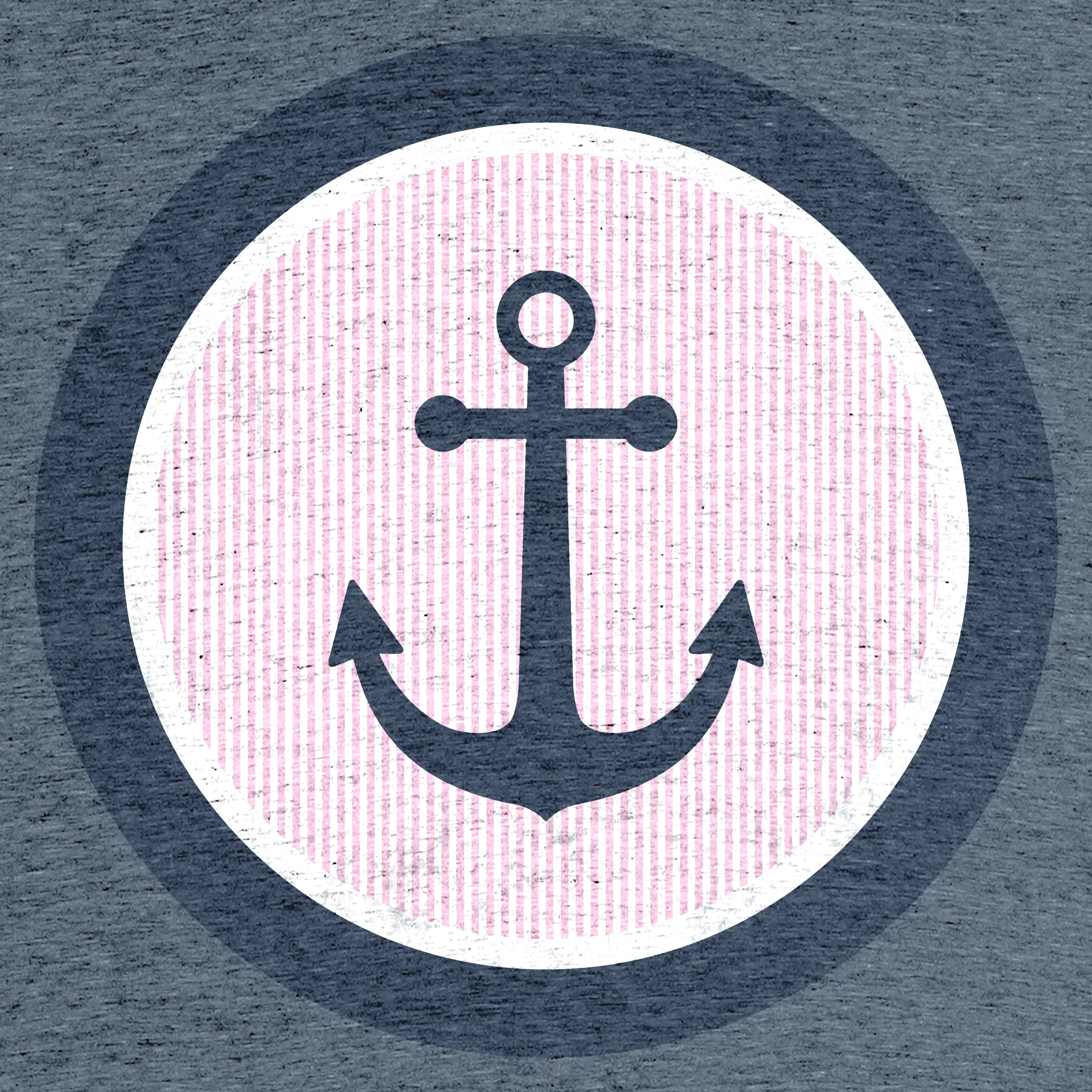 Preppy Pink Nautical T-shirt with White Anchor