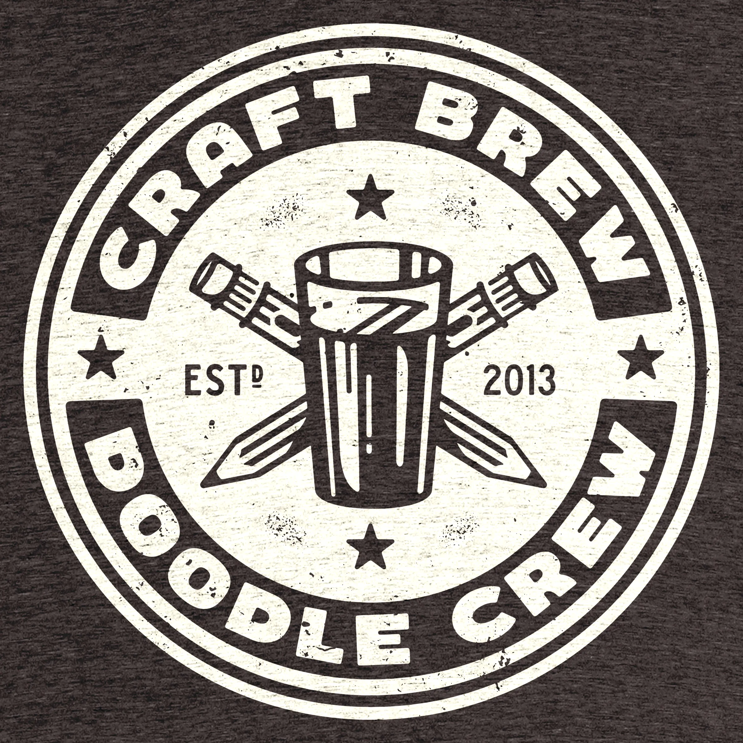 Craft Brew Doodle Crew - 10 year logo - 1-Color” graphic tee, pullover  crewneck, pullover hoodie, tank, and onesie by RONLEWHORN.