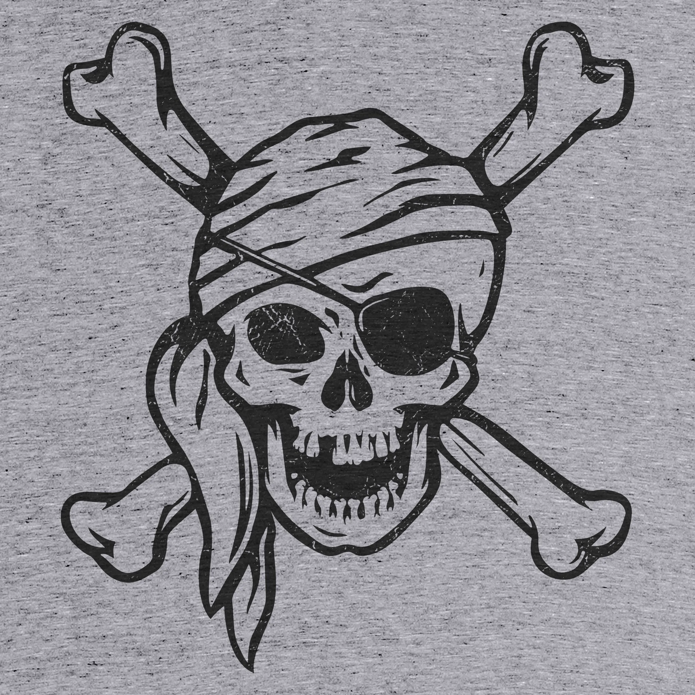 Pirate Skull and Cross Bones - Black” graphic tee, pullover