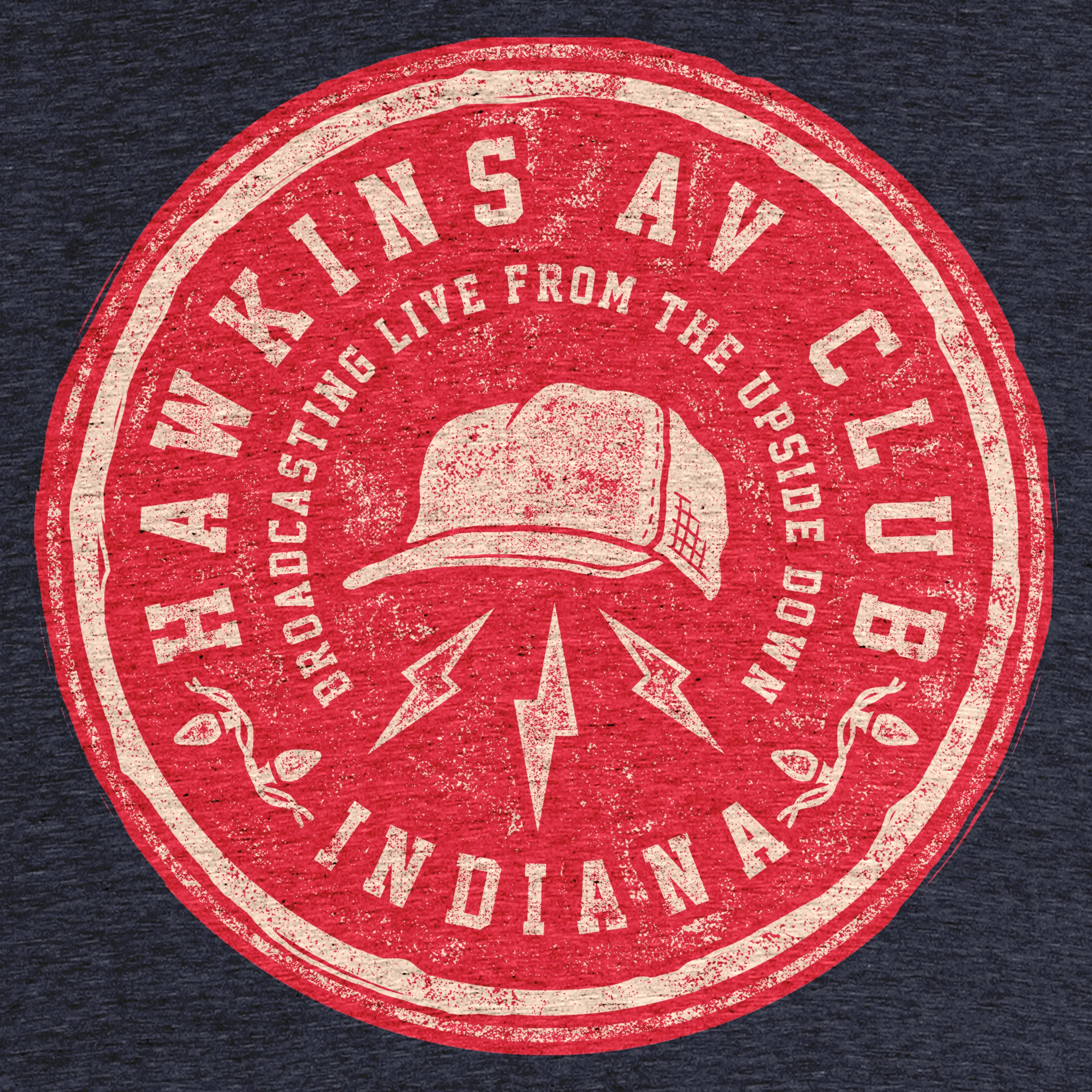 Ann Arbor T-Shirt Co. Hawkins Middle School A.V. Club | Vintage 80s AV Hawkin Women V-Neck T-Shirt Top