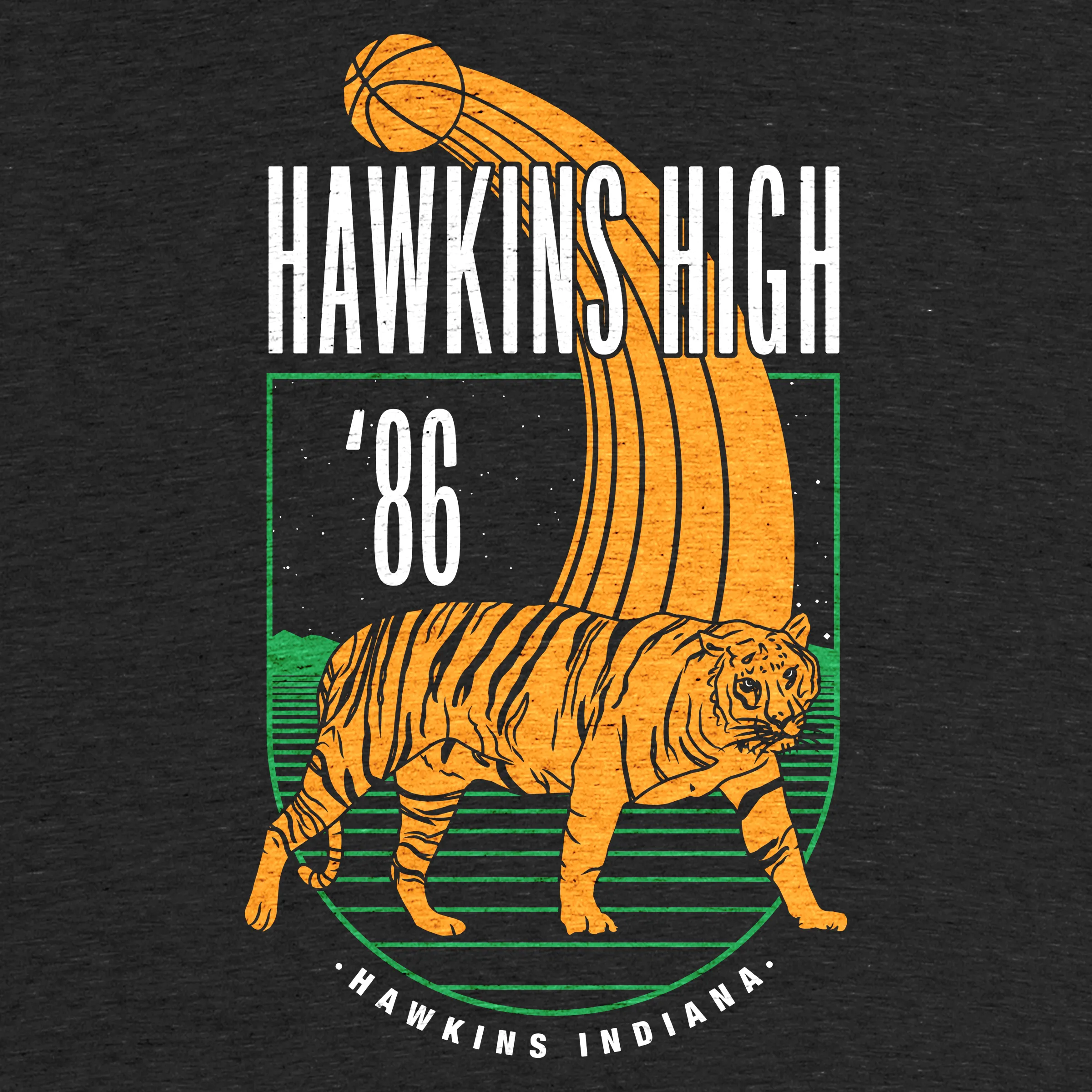 Stranger Things Hawkins High Tiger Emblem Crew Sweatshirt