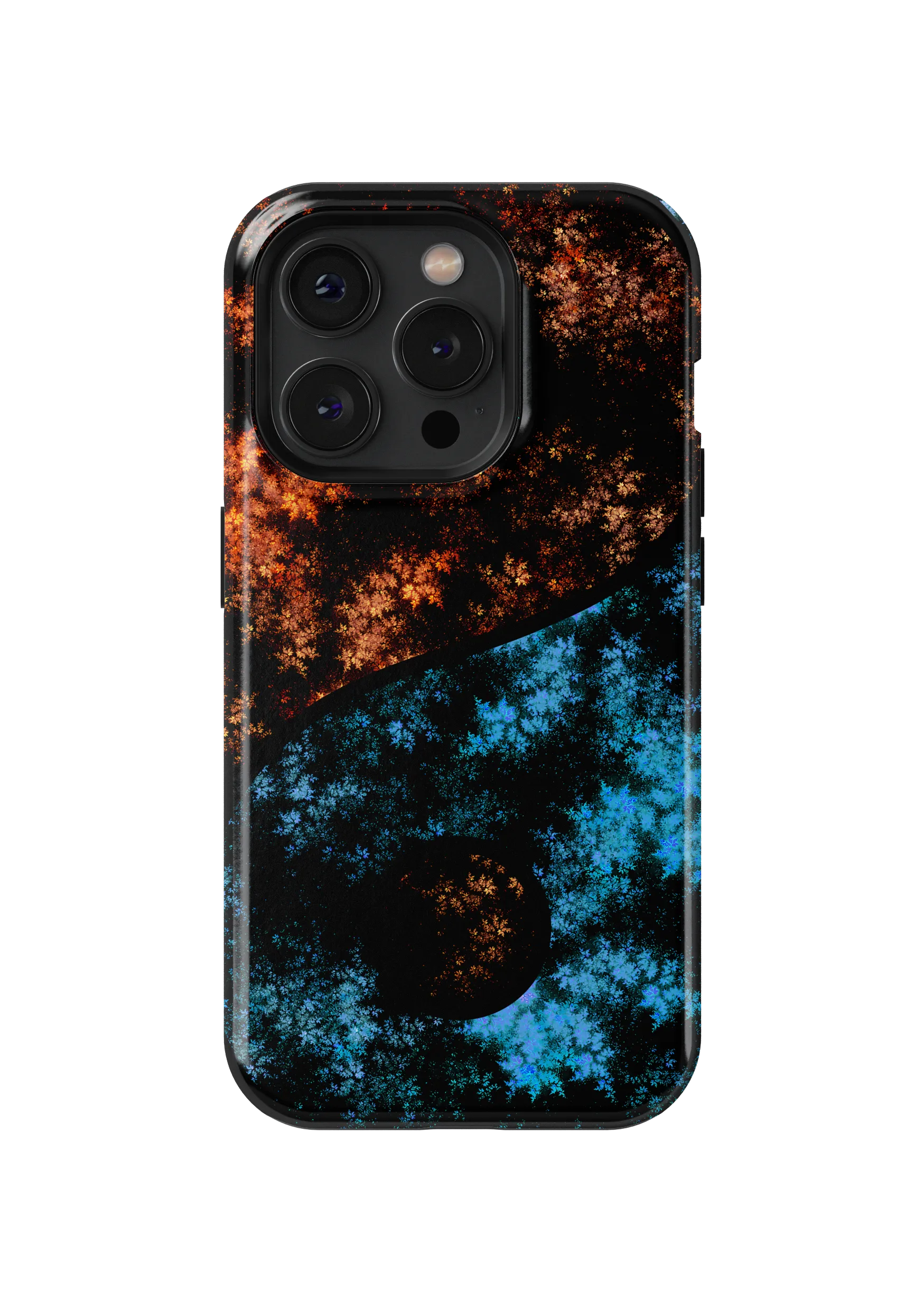 Autumn Winter Yin Yang Fractal Design graphic phone case by