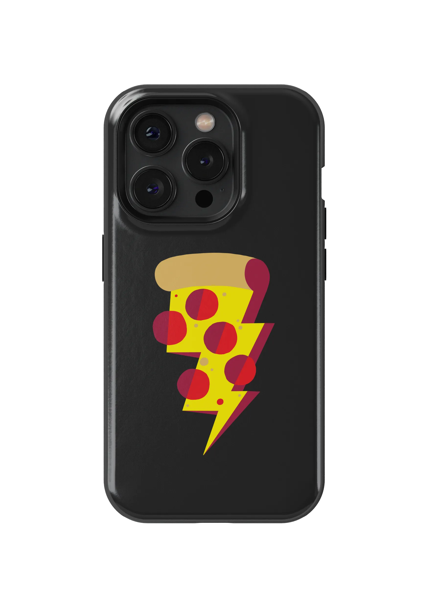 Pizza Lightning graphic phone case by Alex Eben Meyer. Cotton