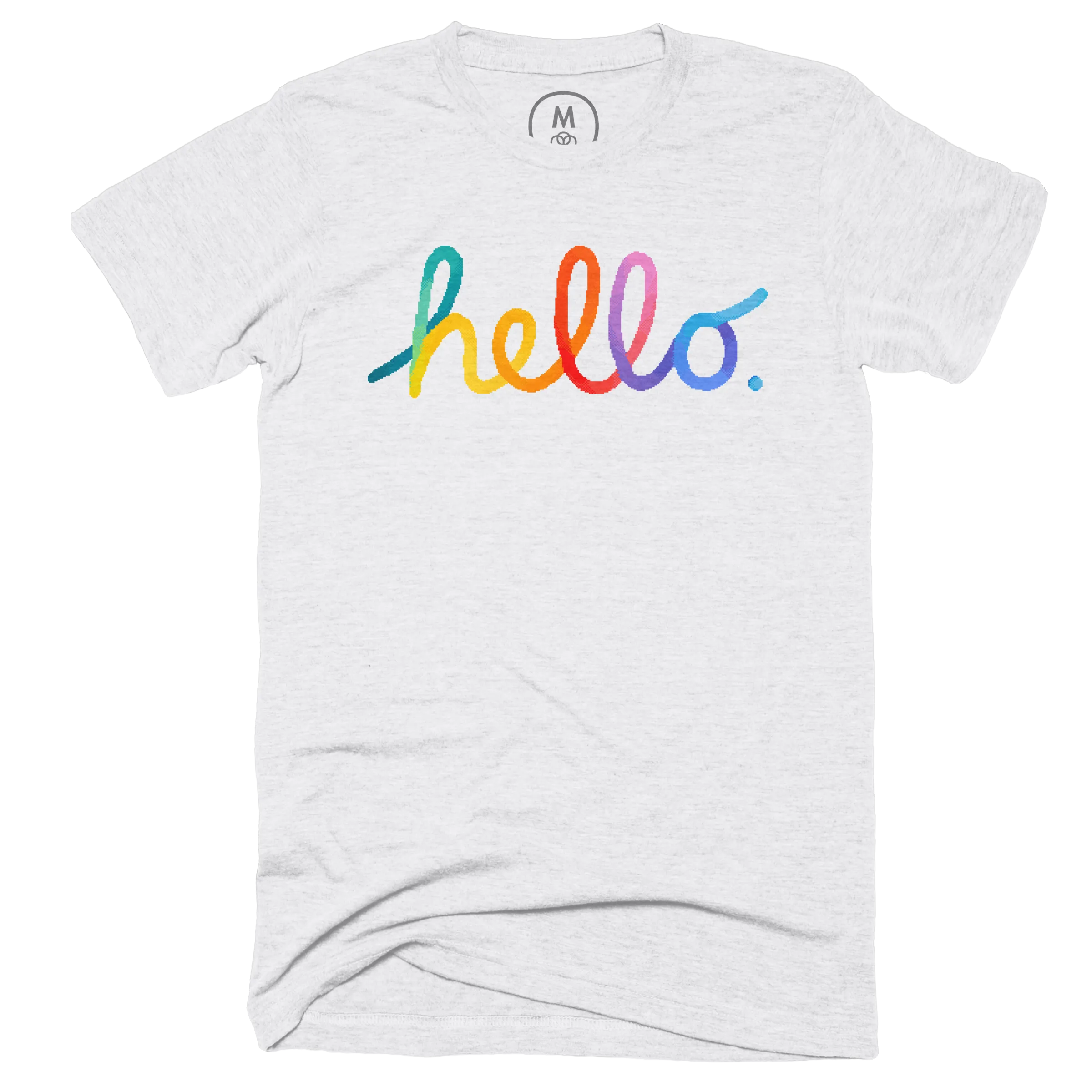 Pixellated Hello Tee” graphic tee, long sleeve tee, pullover