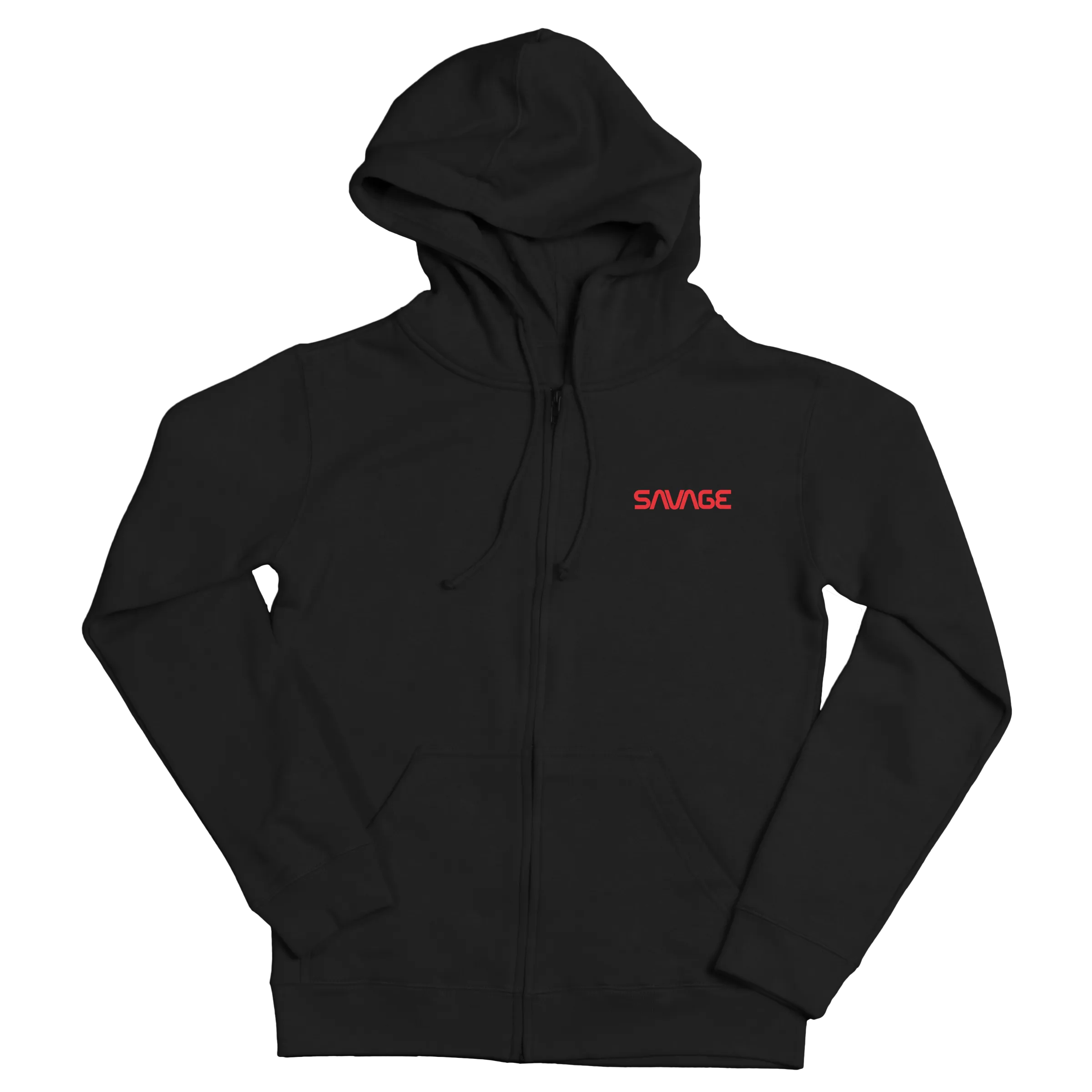 Black Pocket Pullover Hoodie Mockup Front View