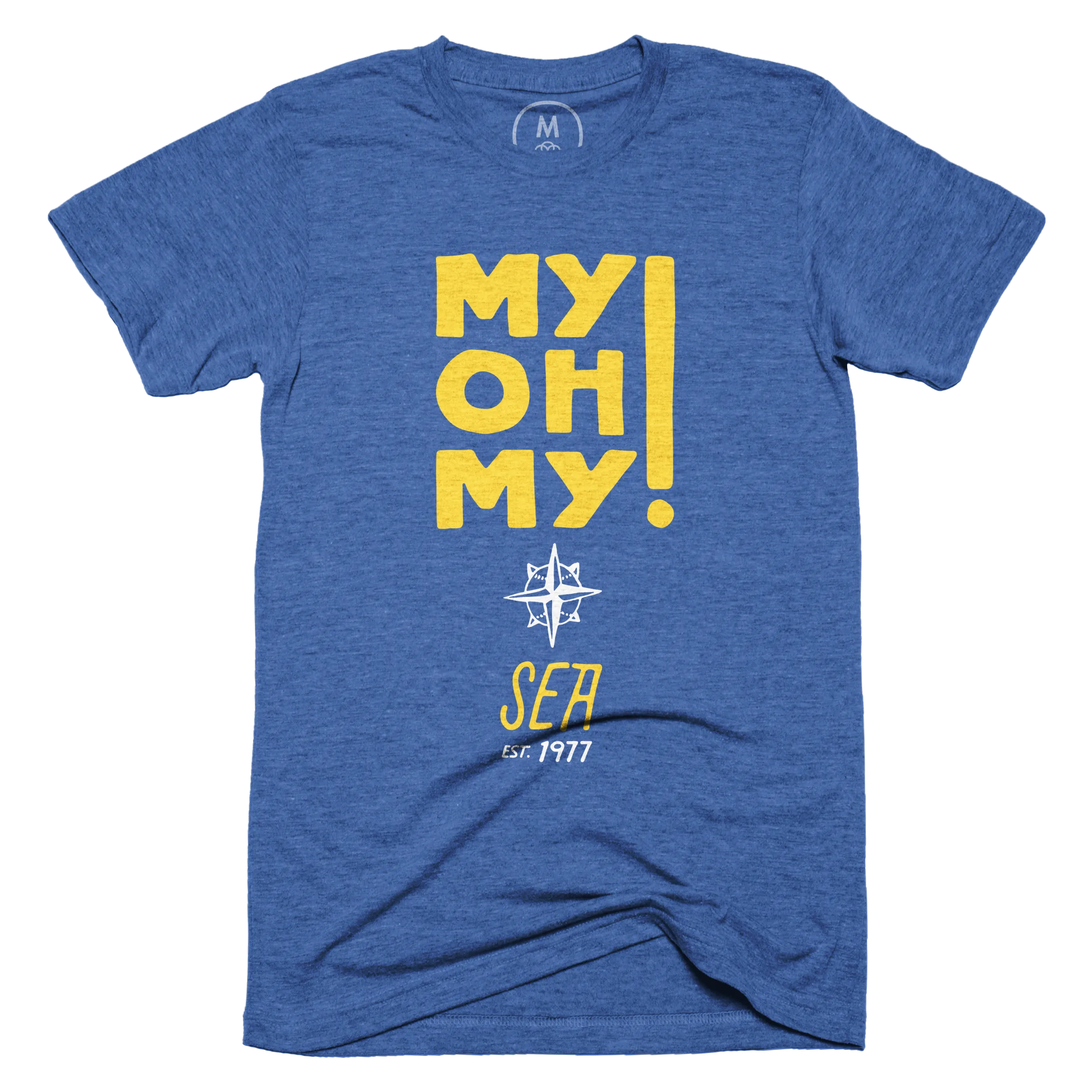 Seattle Mariners Homage Doddle Collection My Oh My Tri-Blend T