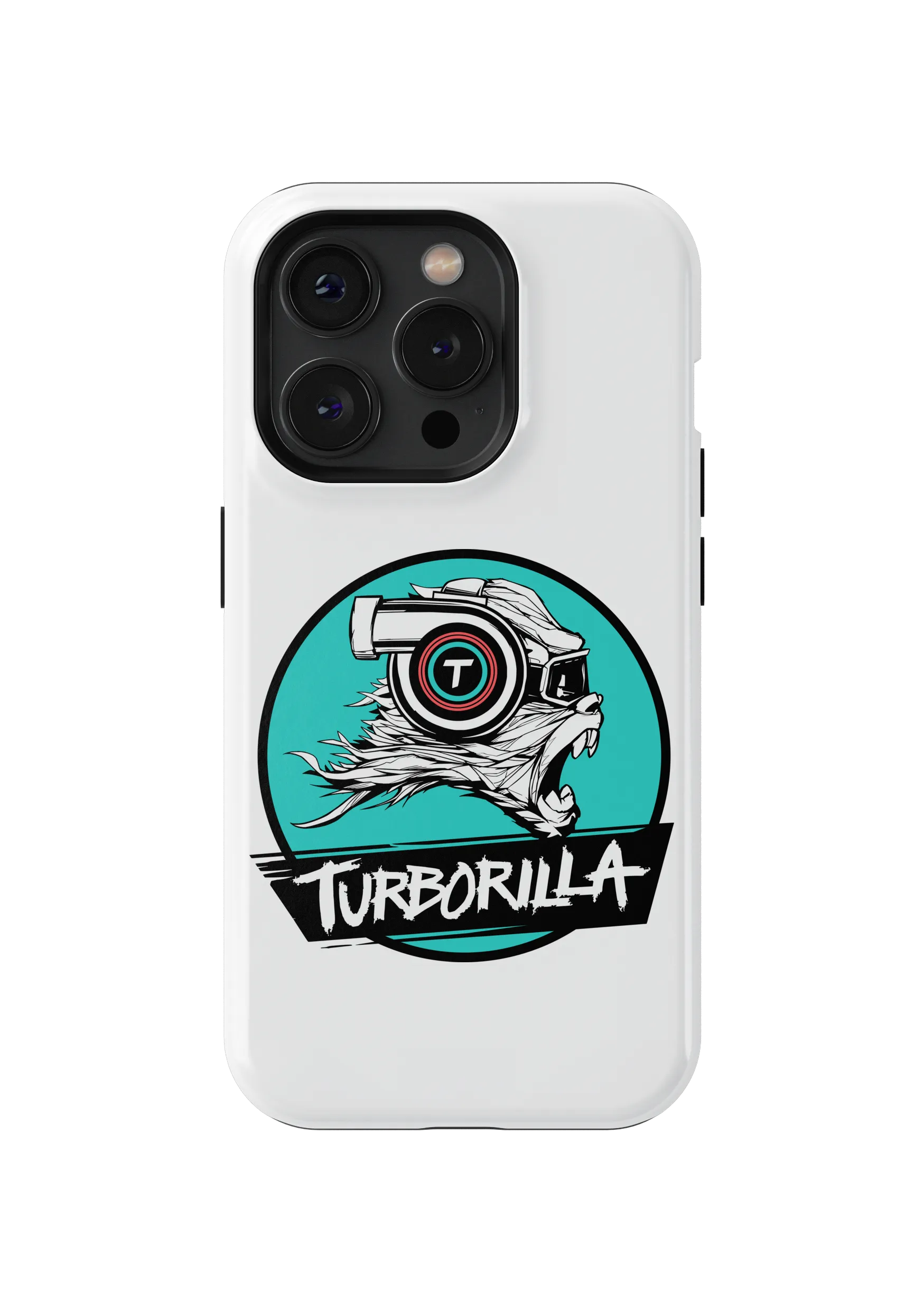 Turborilla Turbo Blue Logo Phone Case graphic phone case by