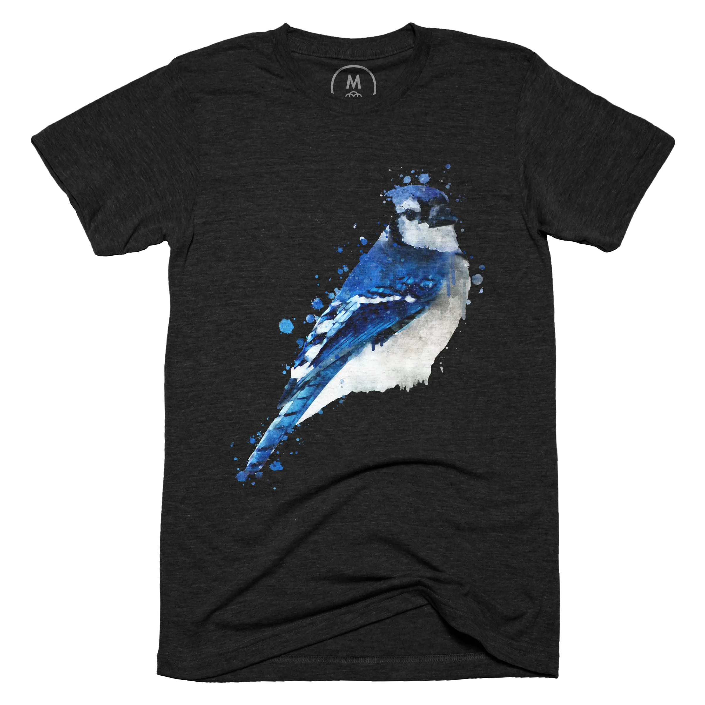 Watercolor blue stellar jay bird artistic animal watercolour T-Shirt