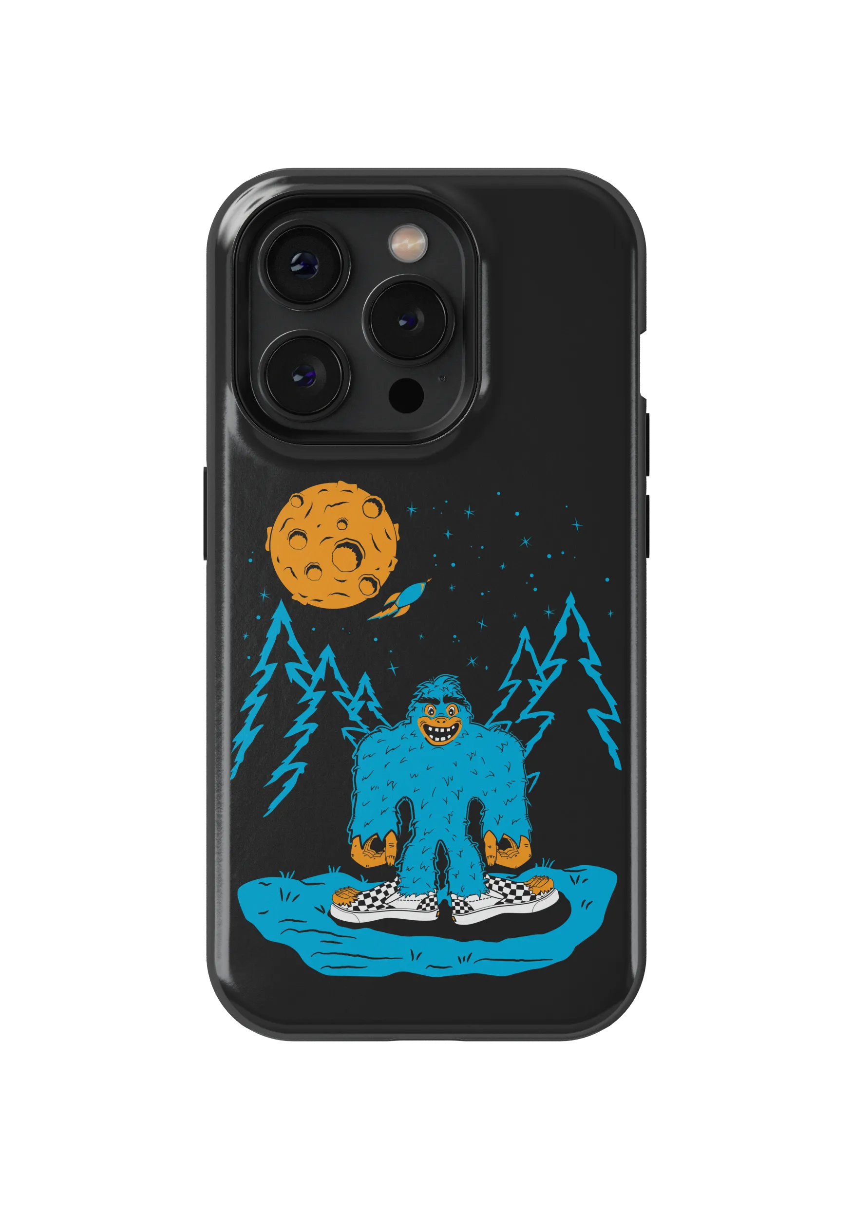 Bigfoot Needs New Shoes graphic phone case by Pop Rocket