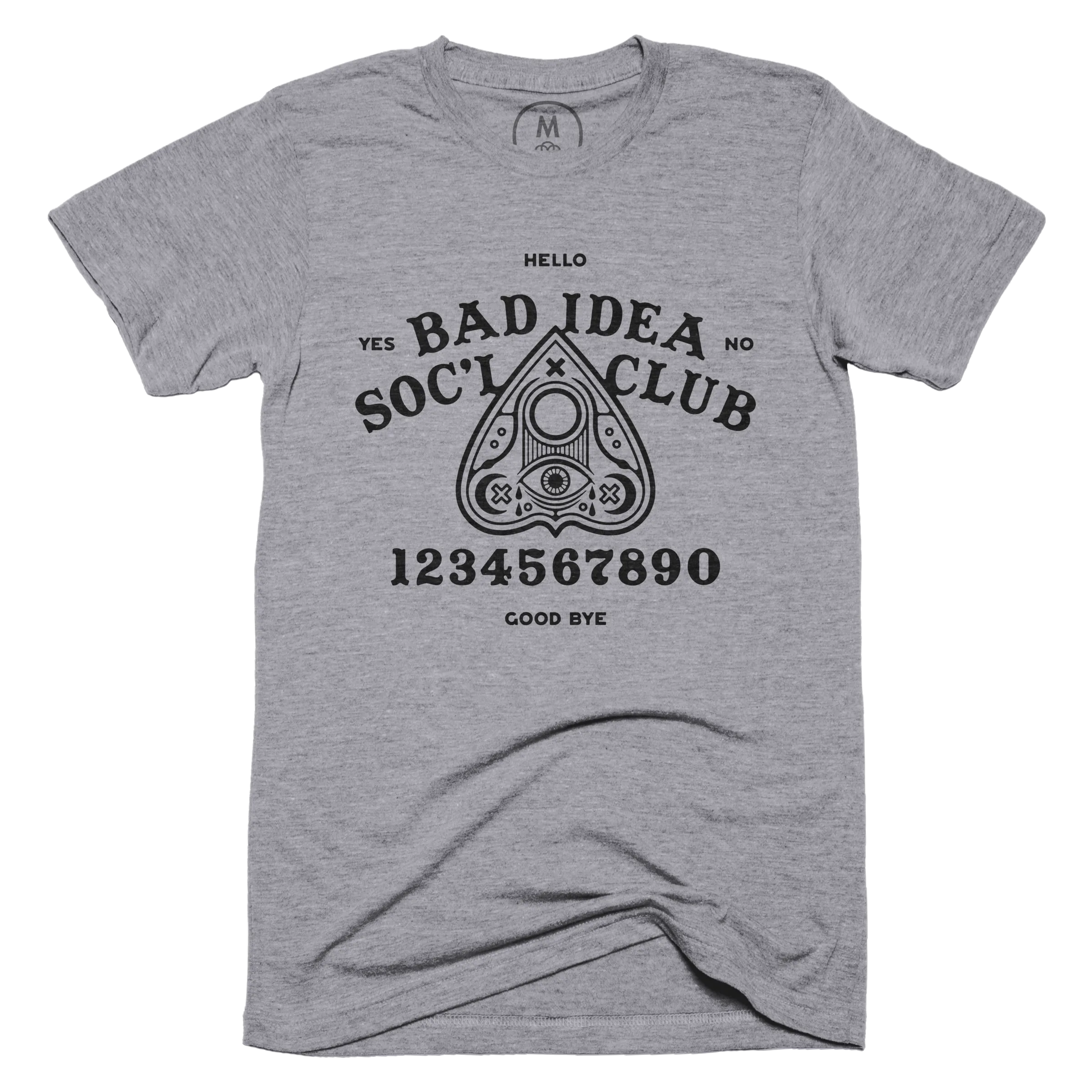 Bad Idea Spirit Board” graphic tee, pullover crewneck, pullover hoodie,  tank, onesie, and long sleeve tee by Bad Idea Social Club. | Cotton Bureau