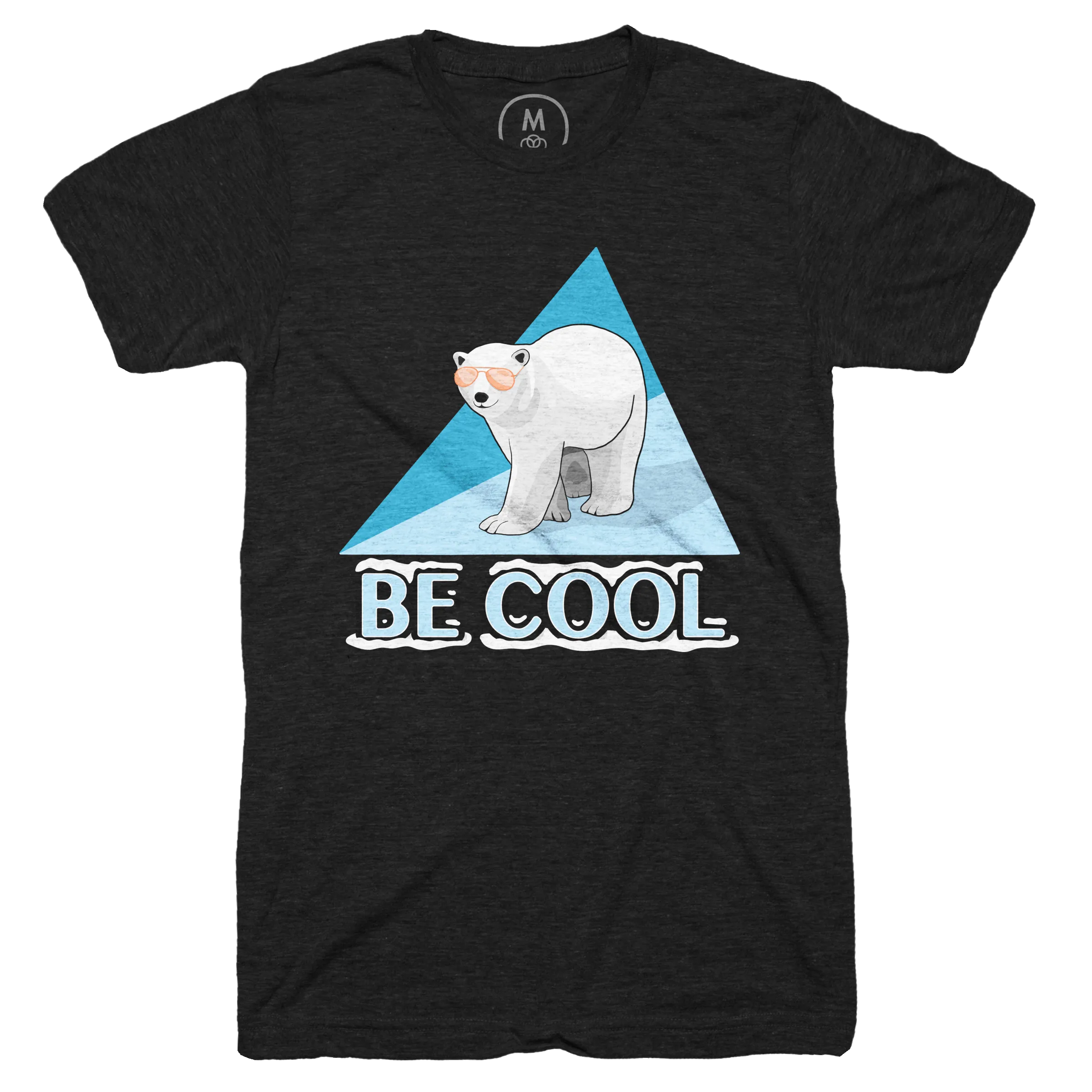 Be Cool Polar Bear” graphic tee, tank, onesie, pullover crewneck, and long  sleeve tee by Sad Zebra Art.