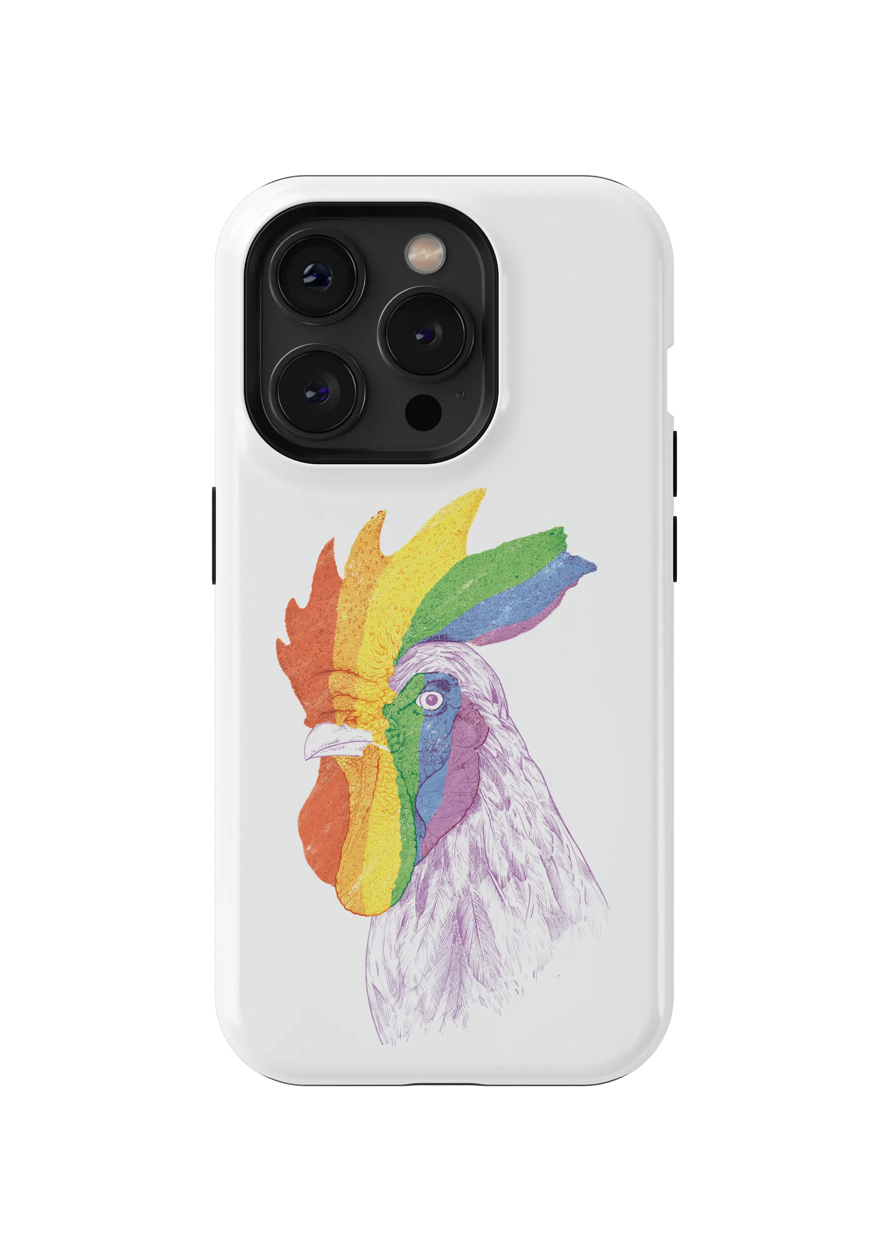 Pride Rooster” graphic phone case by Chris Cerrato. | Cotton Bureau