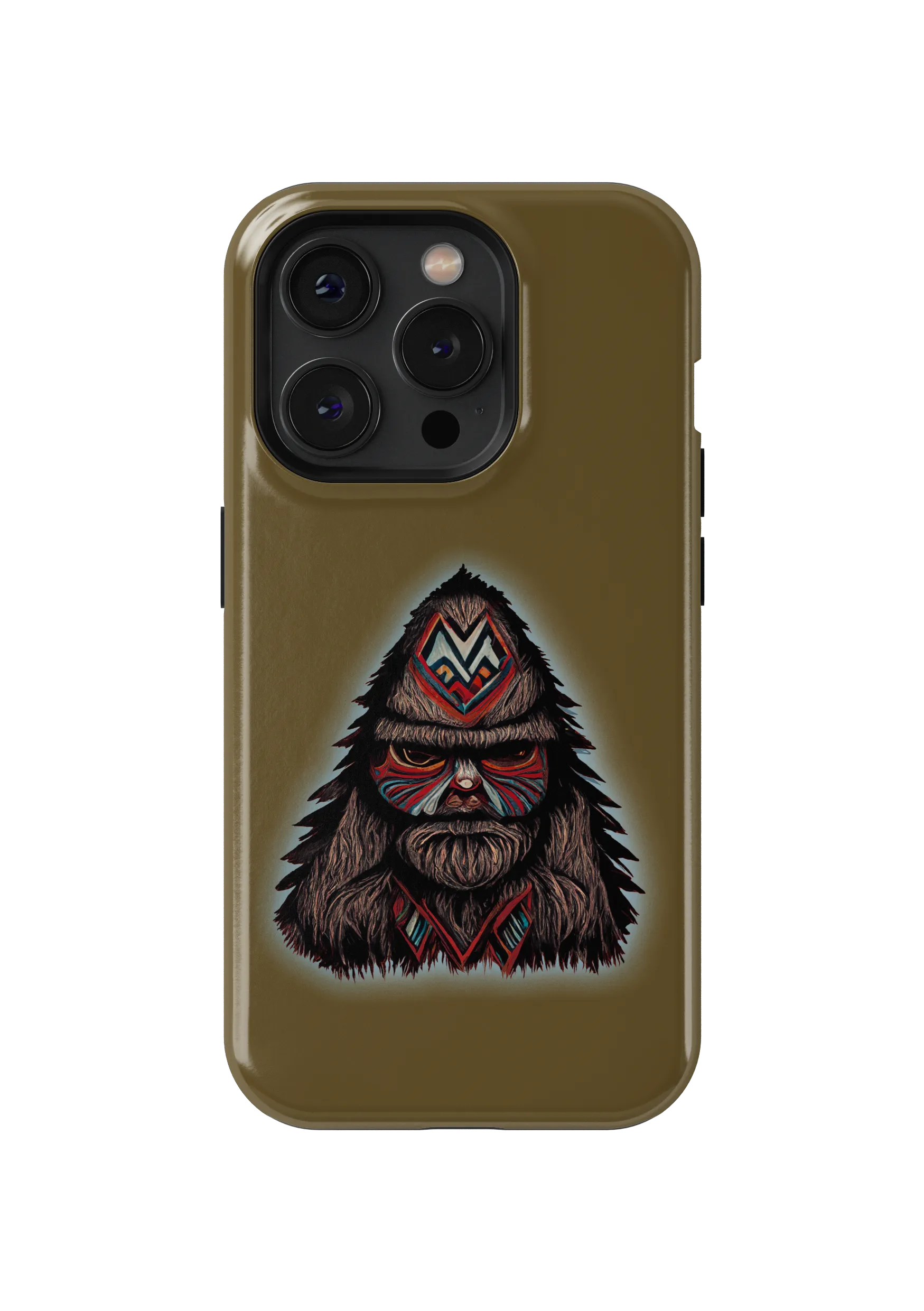 PNW tribal inspired sasquatch face graphic phone case by NFrye