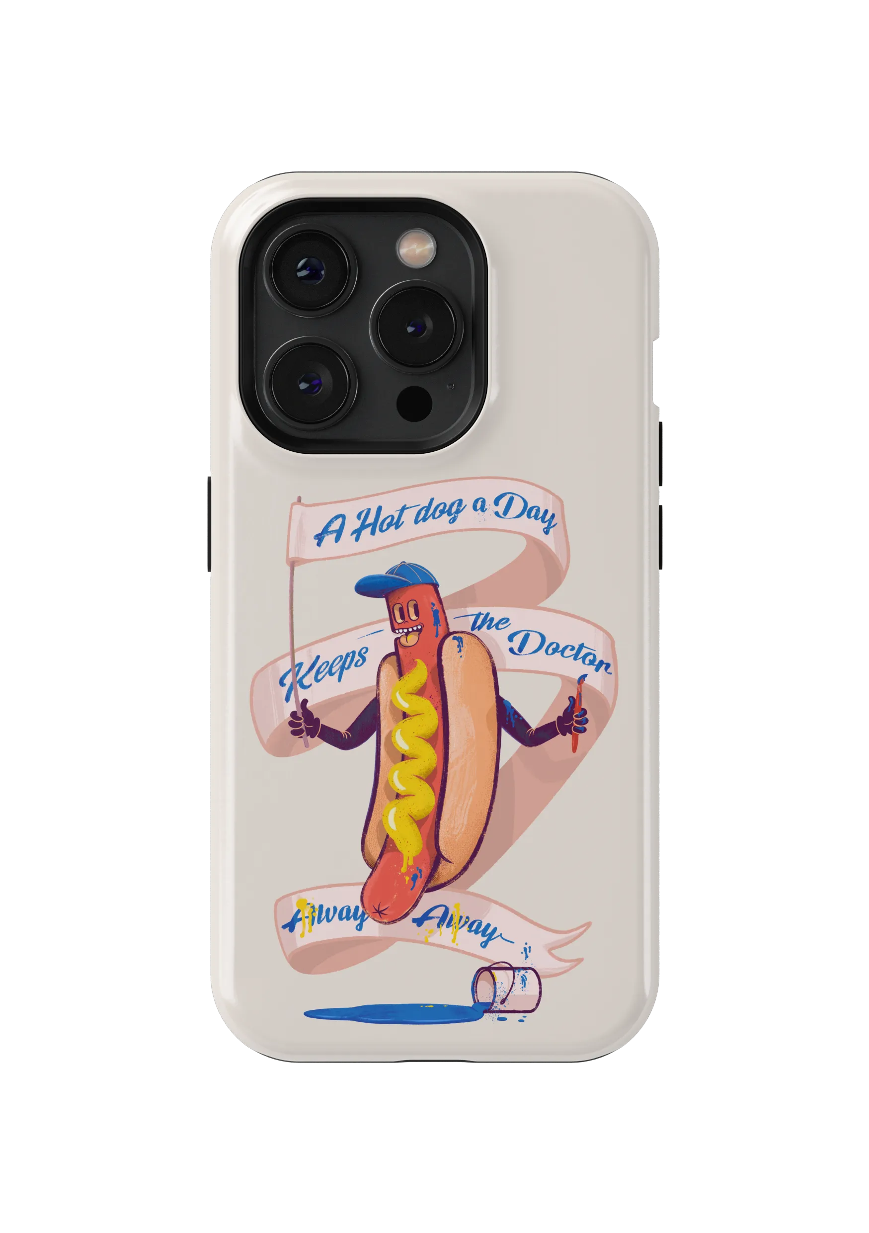 A hot dog a day graphic phone case by 38 Sunsets. Cotton Bureau