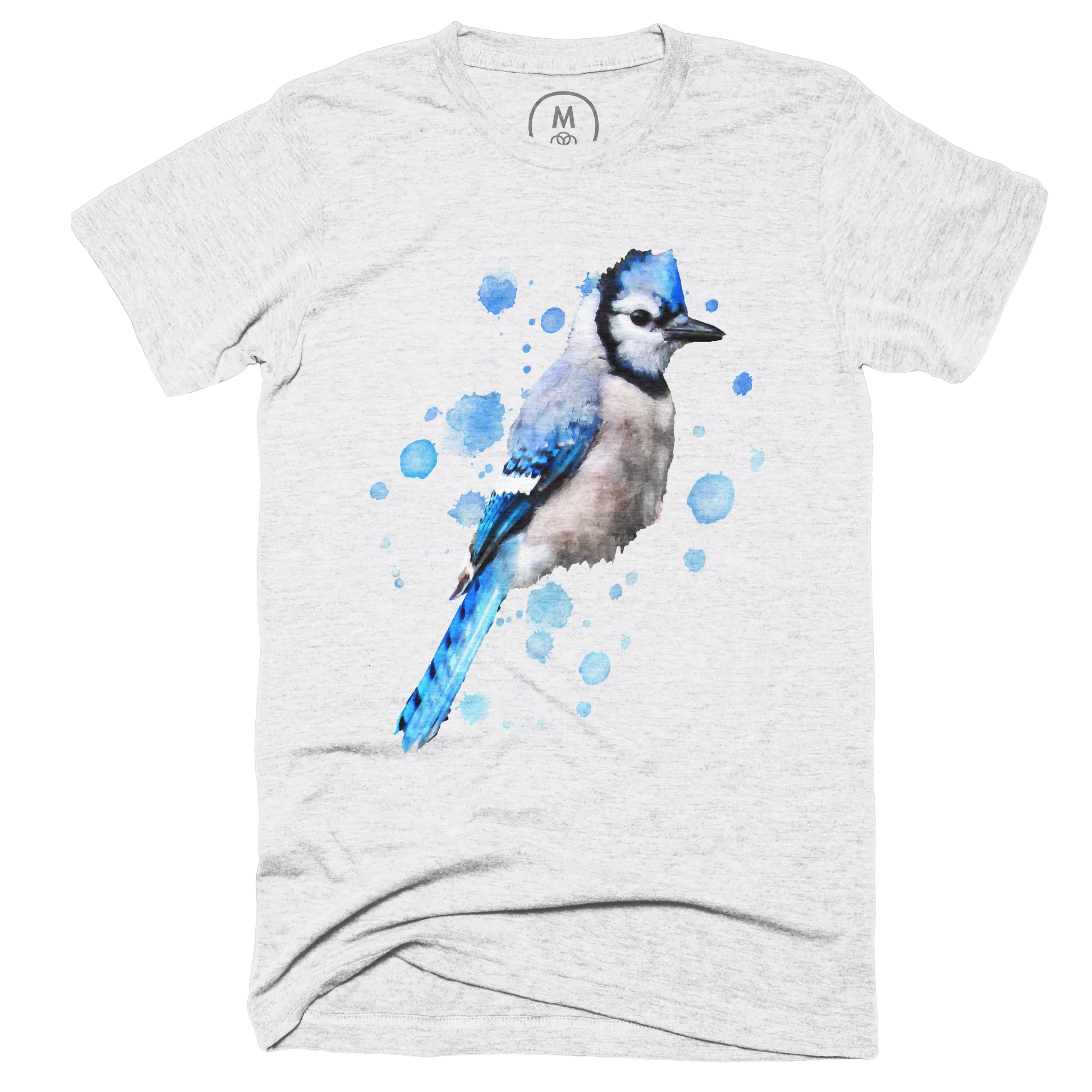  Watercolor blue stellar jay bird artistic animal watercolour T- Shirt : Clothing, Shoes & Jewelry