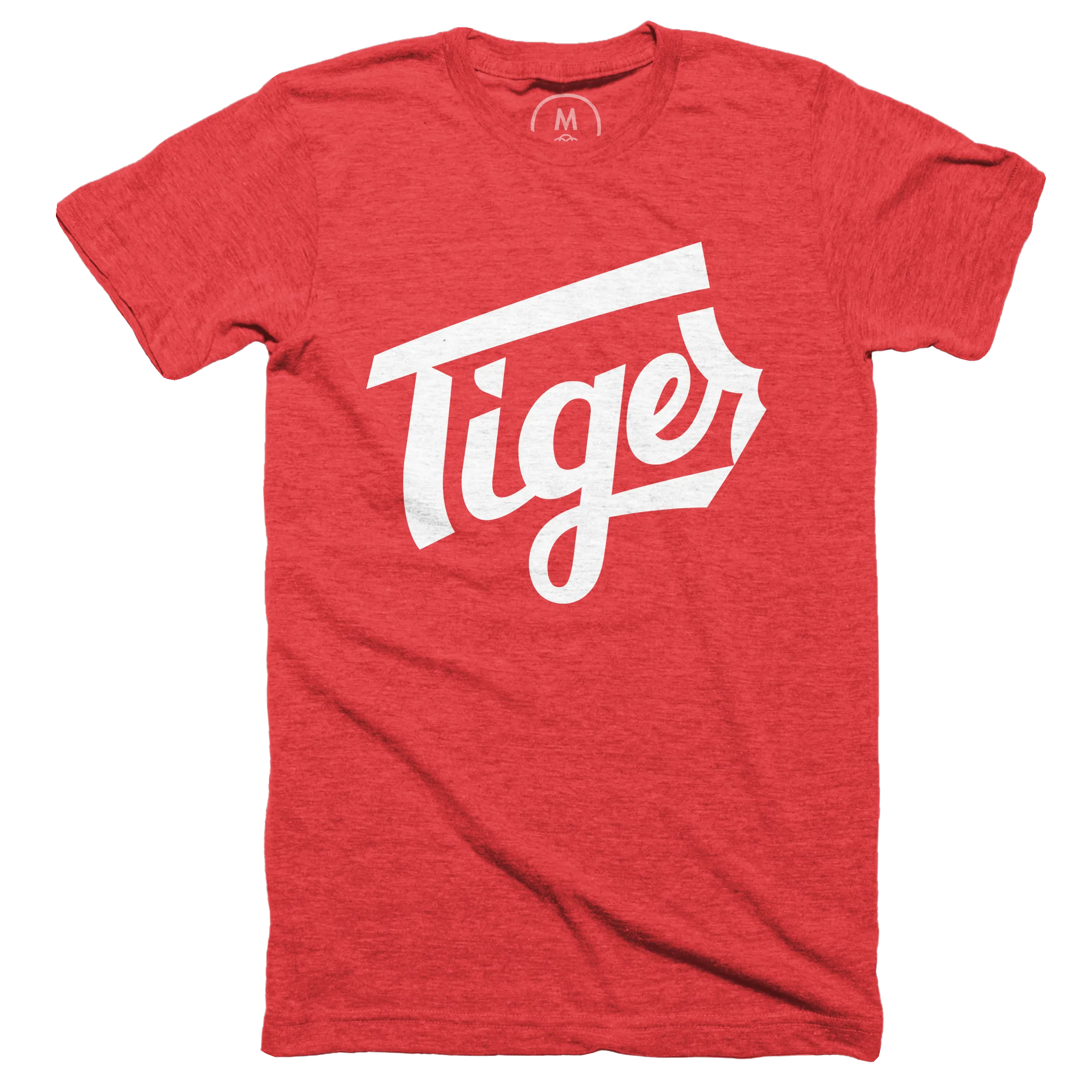 Tiger Brand Workmark in RED” graphic tee, pullover crewneck