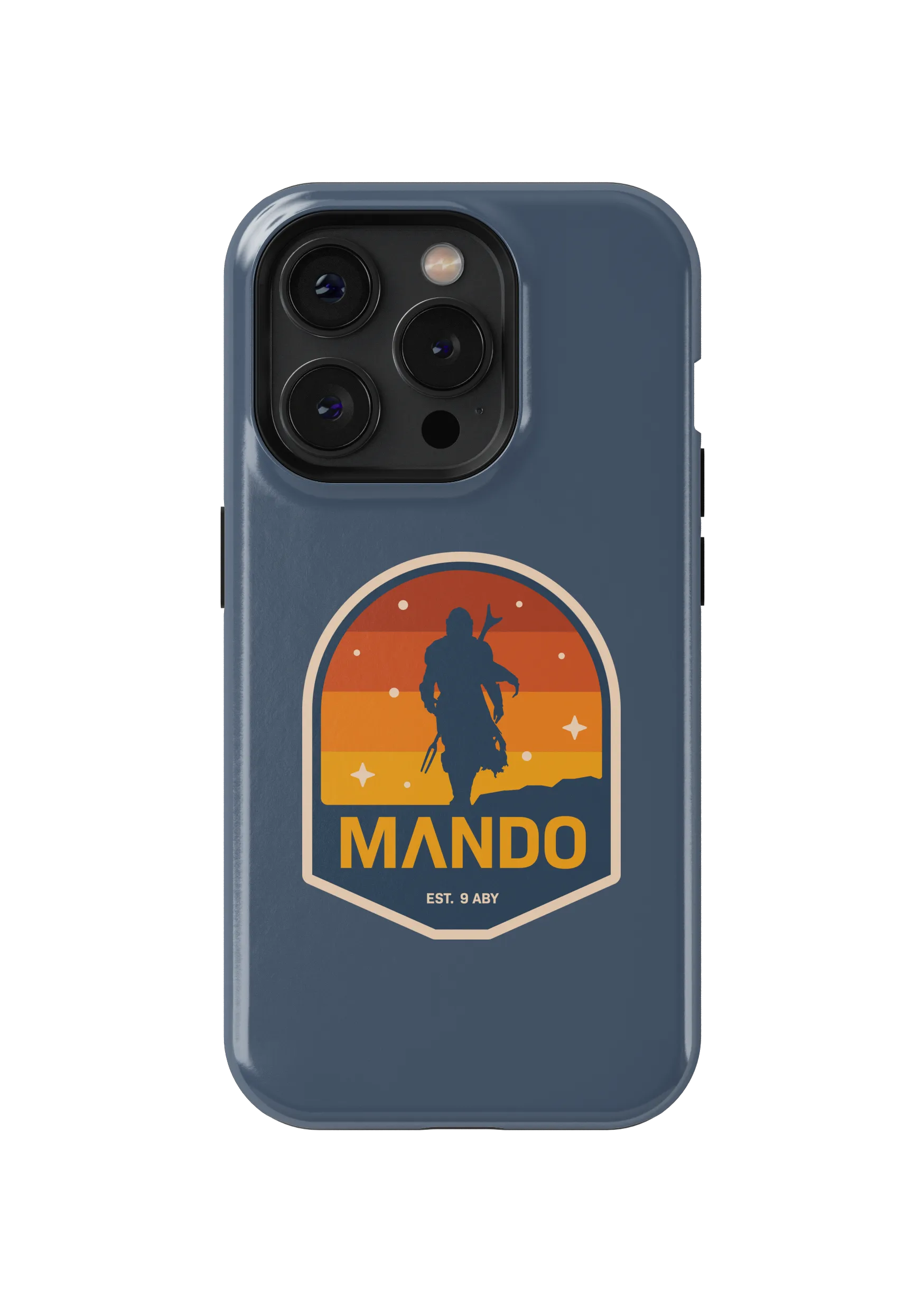 Mando Sunset” graphic phone case by Andrew Griswold.